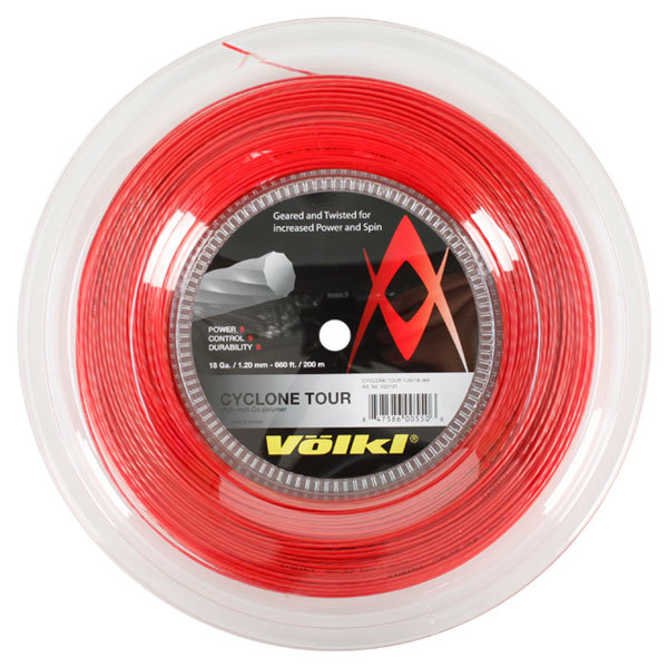Volkl V22121R Cyclone Tour 18g/1.20mm Red Reel Tennis String