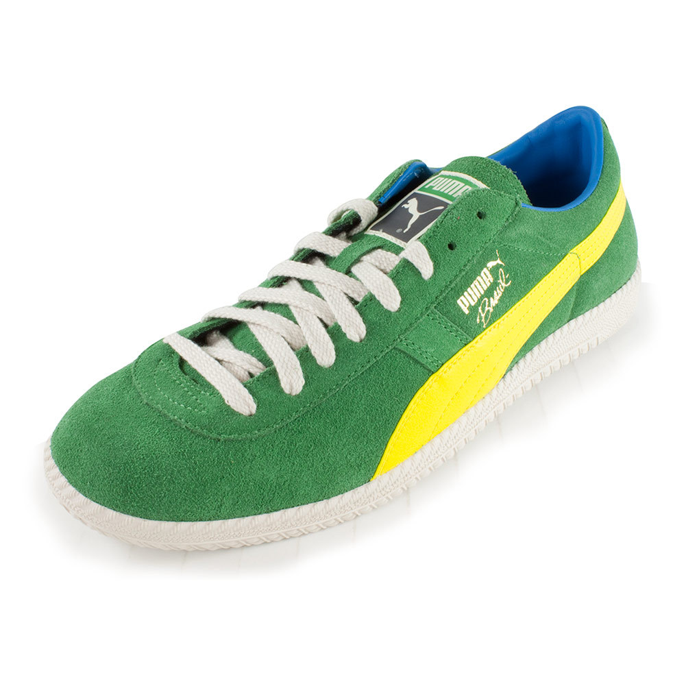 green and yellow puma shoes