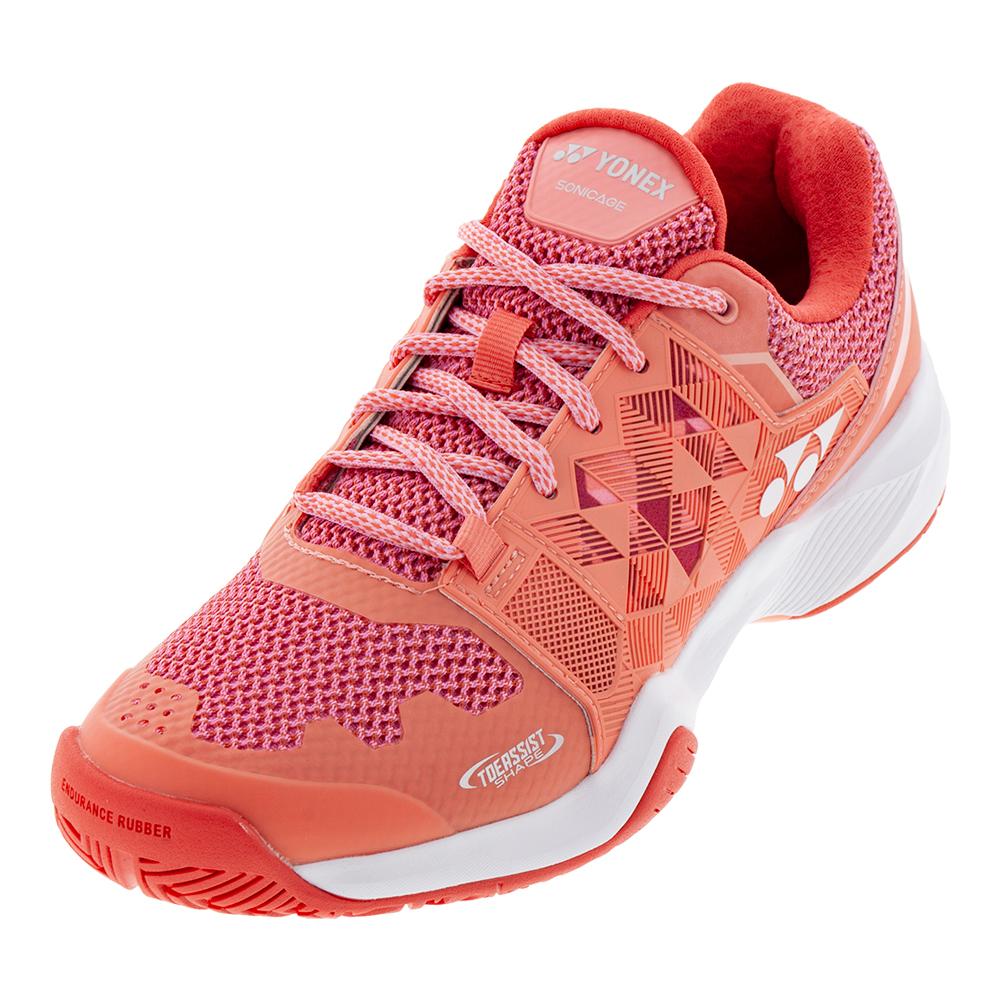 coral tennis shoes