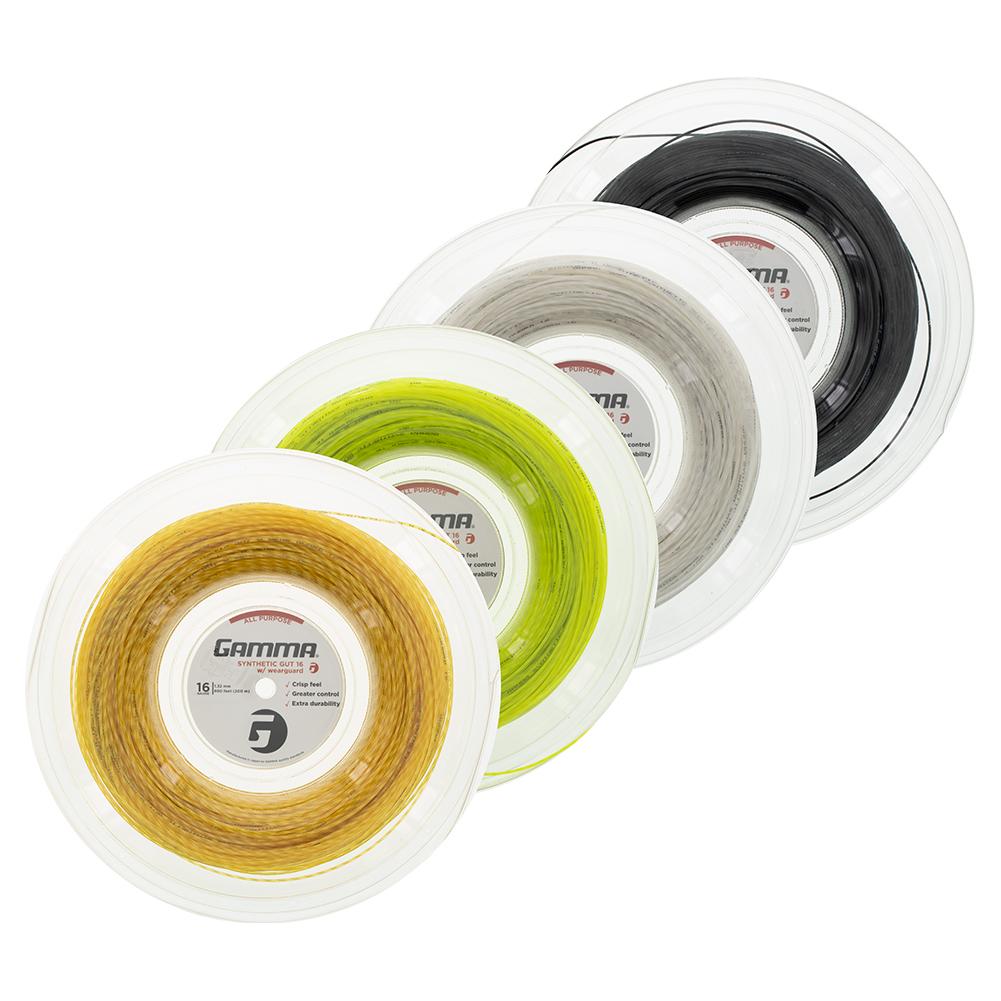 16g Gold - Gamma Sports Synthetic Gut Tennis String Reel 220m - 虹