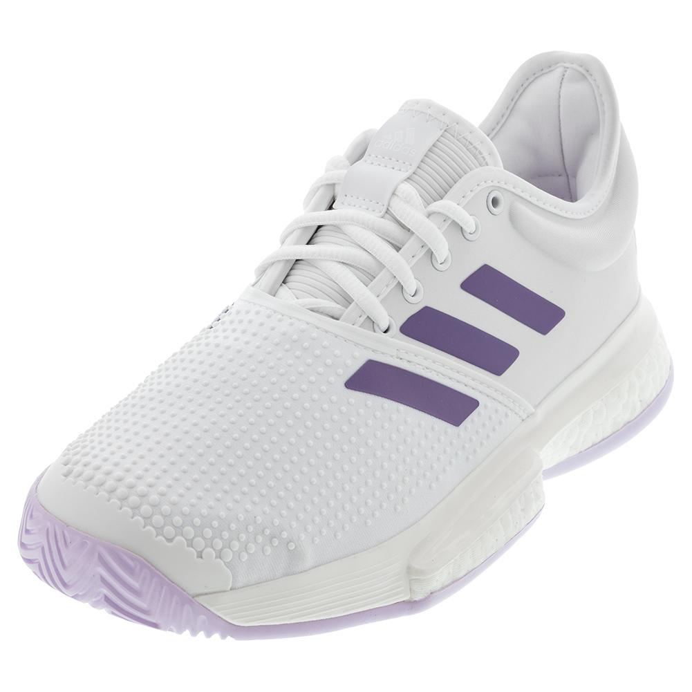 purple adidas tennis shoes