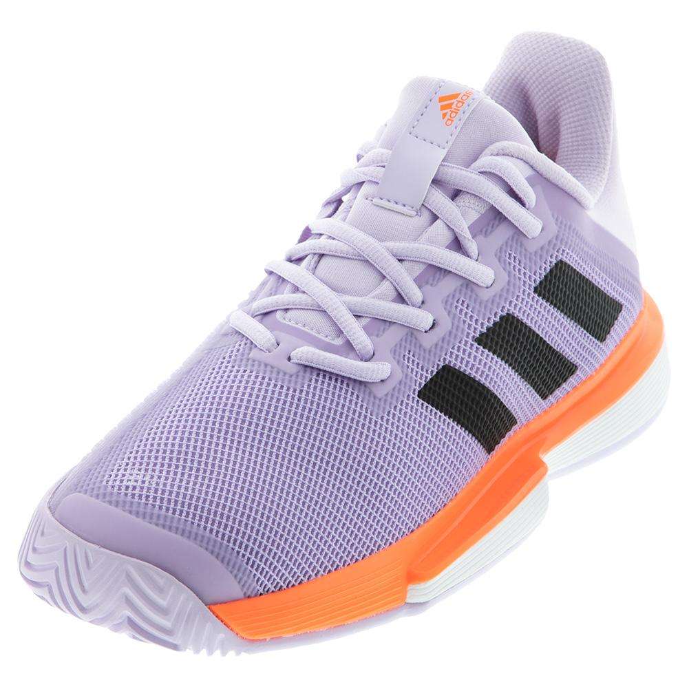 purple and black adidas shoes