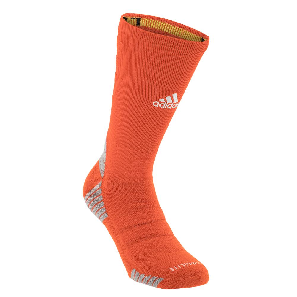 orange adidas socks