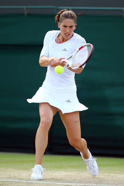 Andrea Petkovic on Day 6 at the 2014 Wimbledon Championships (June 27, 2014 - Source: Al Bello/Getty Images Europe)