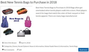 Best New Tennis Bags to Purchase in 2018