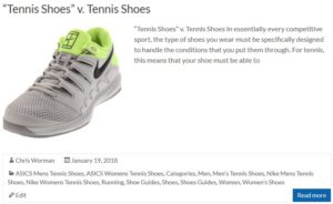 "Tennis Shoes" v. Tennis Shoes