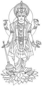 Hari, or Vishnu, Holding a Lotus Flower