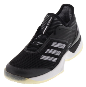 Women's Adizero Ubersonic 3.0 Clay Tennis Shoes Black and White