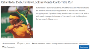 Rafa Nadal Debuts New Look in Monte Carlo Title Run
