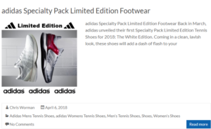 adidas Specialty Pack Limited Edition Footwear