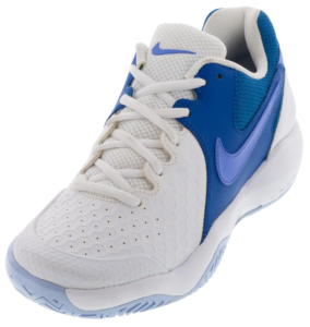 Nike Women's Air Zoom Resistance Tennis Shoes in White and Monarch Purple