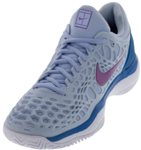 Nike Women's Zoom Cage 3 Tennis Shoes in Royal Tint and Monarch Purple