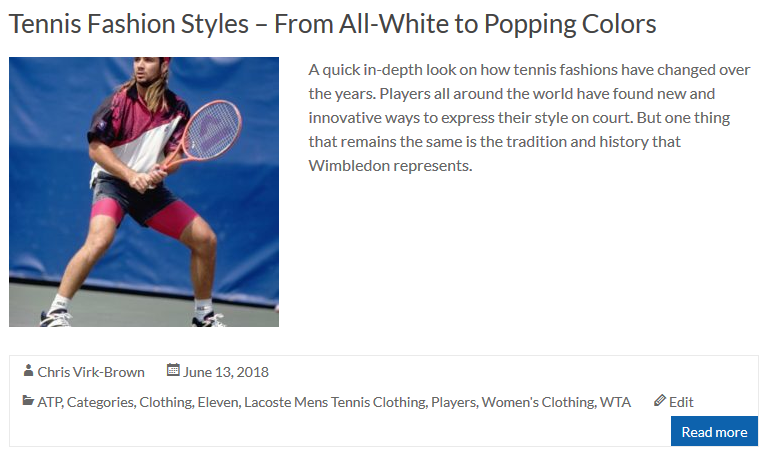 Nike Tennis Apparel 2019: Summer is 