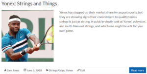 Yonex Strings and Things