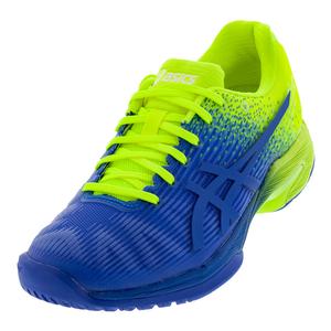 Asics Mens Solution Speed FF LE Imperial Blue and Flash Yellow