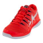 Womens NikeCourt Air Zoom Vapor X HyperCrimson and White