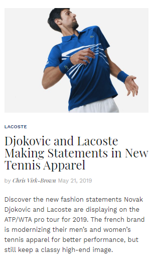 Lacoste gear