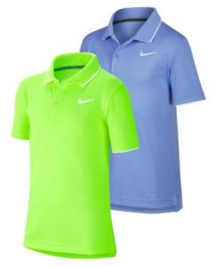 Nike Boys Court Dry Team Tennis Polo Green Royal