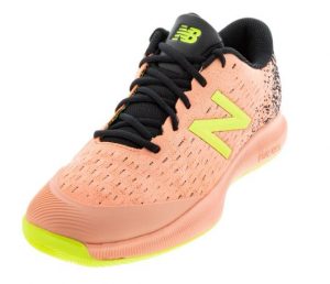 New Balance Men's FuelCell 996v4 Tennis Shoe Ginger Pink and Yellow