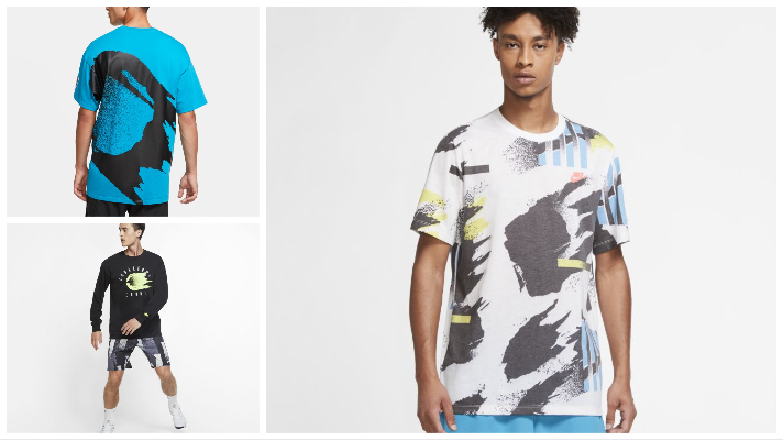 nike men's court challenge all over print tennis tee