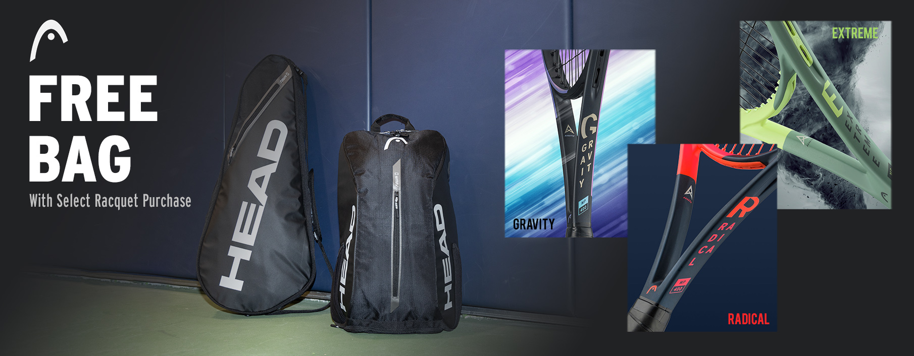 head tennis bag backpack racquet racket 3 pack 3-pack gravity radical extreme 