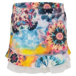 Girls` UV Colors Ruffle Tennis Skort Ink Dye