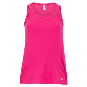 Women`s Center Court Full Coverage Tennis Tank Pink Peacock