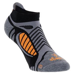 UltraLight No Show Socks Black and Grey Heather