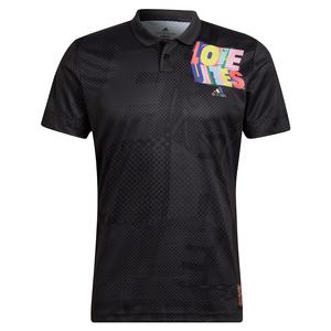 Men`s Pride Freelift Tennis Polo Shirt Black and Carbon