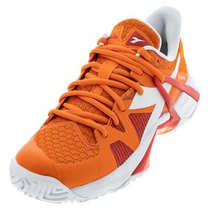 Women`s B.Icon AG Tennis Shoes Vermillion Orange and White