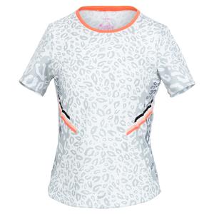 Girls` Cool Cat Short Sleeve Tennis Top Orange Glow