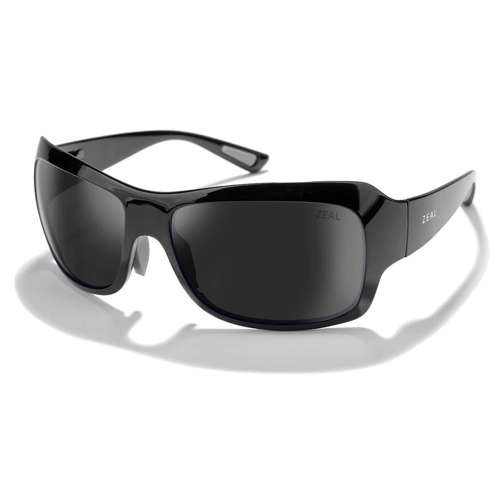  Nucla Plant- Based Wrap Polarized Sunglasses Gloss Black And Dark Grey