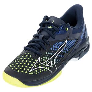 Men`s Wave Exceed Tour 5 AC Tennis Shoes Total Eclipse and Neo Lime