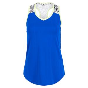 Women`s V Neck Volley Tennis Tank Cobalt