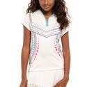 Girls` Desert Vibes Short Sleeve Tennis Top White