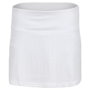 Women`s White Line 13.5 Inch Tennis Skort White