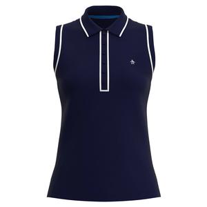 Women`s Sleeveless Veronica Tennis Polo Black Iris