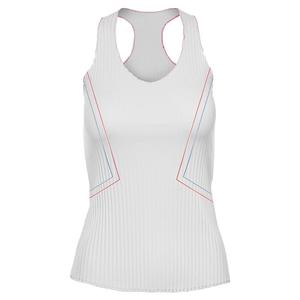 Women`s Pleated V-Neck Tennis Tank