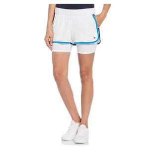 Women`s Piped 3 Inch Tennis Short with Inner Short