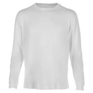 Men`s SB Sport Classic Fit Long Sleeve Tennis Crew White