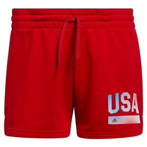 Women`s Americana Graphic Short Scarlet