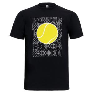 Tennis Express T-Shirt Black with Yellow Ball