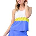 Women`s Division Tennis Tank White and Bluejay
