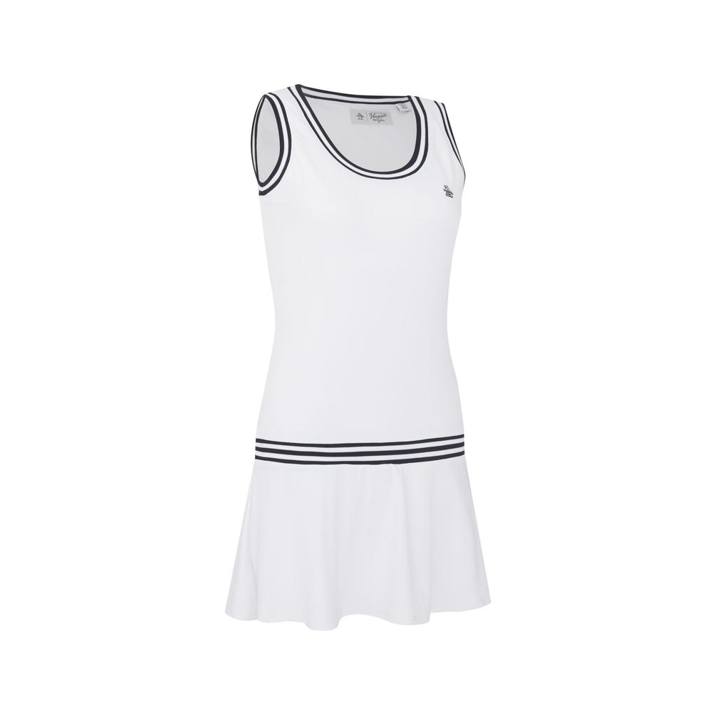 PENGUIN Women`s Drop Waist Tennis Dress Bright White