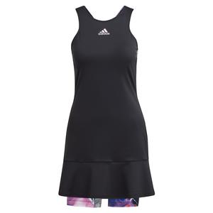 Women`s US Series Y-Back Tennis Dress Black and Clear Pink