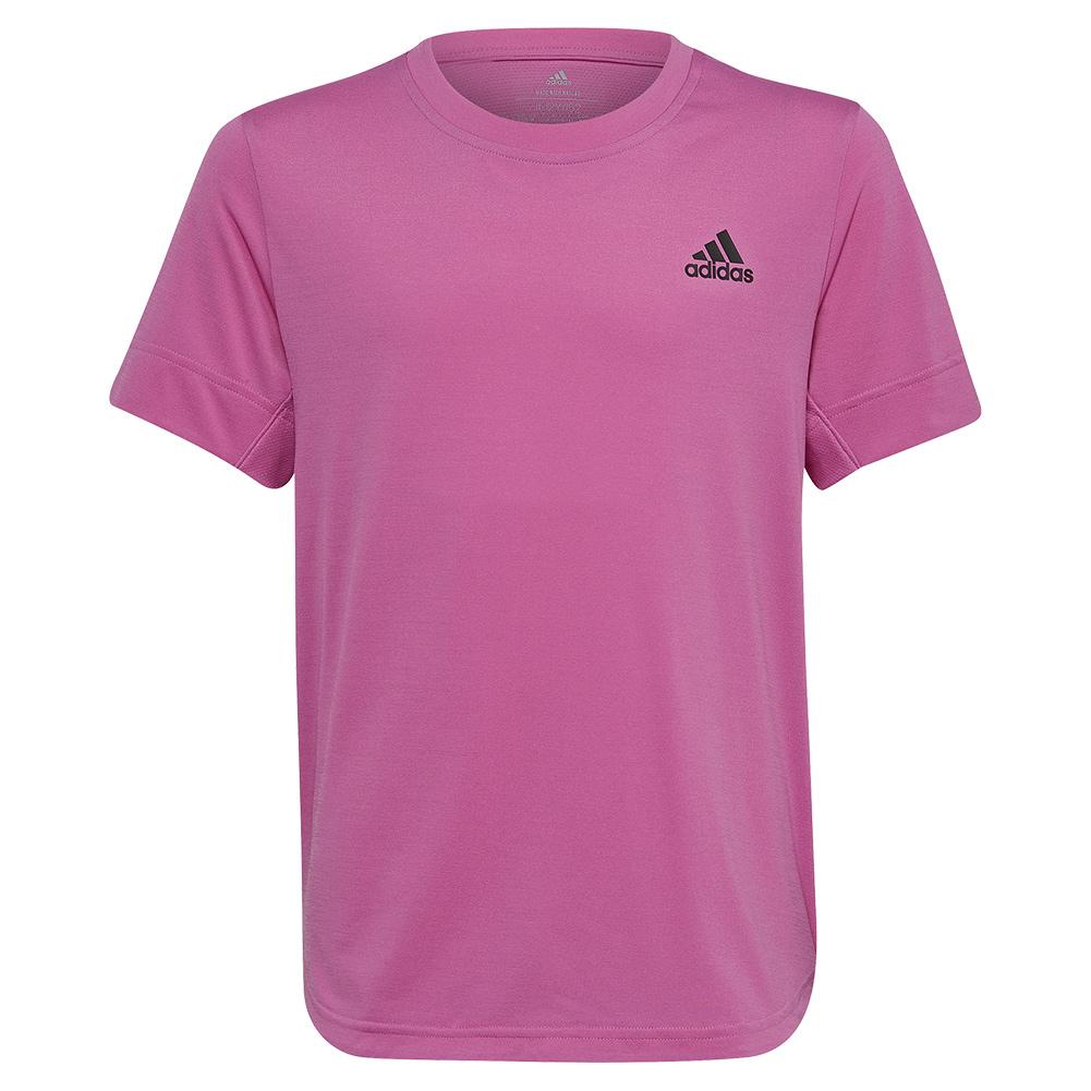 Serpiente Humo Saliente Adidas Boys` New York Freelift Tennis T-Shirt Semi Pulse Lilac