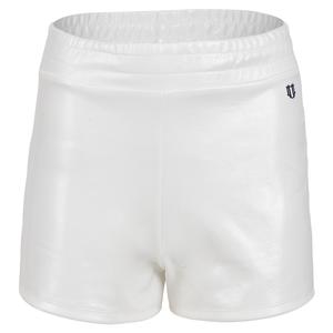 Women`s Star Traveler Tennis Short White Foiled Neoprene