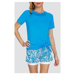 Women`s Zuma Short Sleeve Tennis Top Destiny Blue