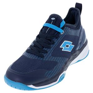 Men`s Mirage 200 Speed Tennis Shoes Navy Blue and Ocean