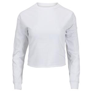 Women`s Fleece Ultra Cropped Tennis Sweatshirt White